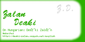 zalan deaki business card